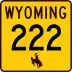 Wyoming Highway 222 marker