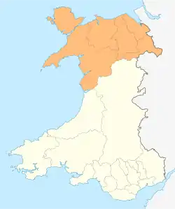 A map showing the coverage of the North Wales Economic Ambition Board in Wales.