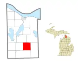 Location within Cheboygan County