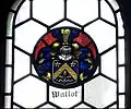 Coat of arms of the Wallot family in the window of the Katharinenkirche, Oppenheim