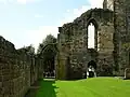 Inside the old abbey transept looking towards the tower