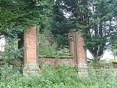 Roadside wall and gatepiers