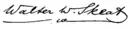 Walter William Skeat's signature