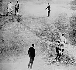 Bill Wambsganss completes his unassisted triple play in 1920