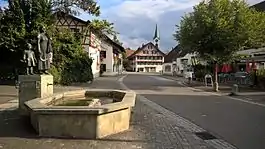 Town center of Wangen bei Dübendorf, part of Wangen-Brüttisellen