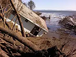 Effects of coastal erosion in North Cove