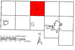 Location of Washington Township in Defiance County