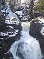 Lowest four steps of Triberg Falls in early spring