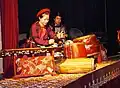 Musician at Water Puppet Show, Hanoi, Vietnam