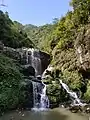 A waterfall at Rock Gardens in Darjeeling