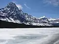 Mount Chephren (left) and Epaulette Mountain (right)