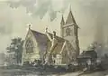 Watercolour of the design for Blackmoor Parish Church 1870