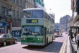 Wear Buses Leyland Olympian ECW with Wear Express branding