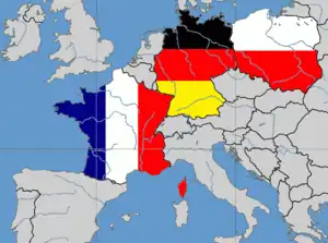 Political map of the "Weimar Triangle"