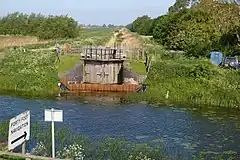 The Forty Foot Navigation at Welches Dam on the Old Bedford River. The lock was closed in 2006.