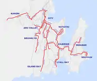 Wellington trolleybus routes