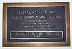 Wellington High School - PWA Plaque