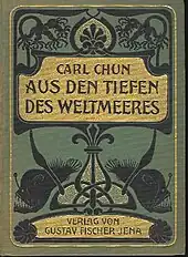 The front cover of Chun's account of the expedition