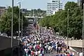 Wembley Way connects, for pedestrians, Wembley Park Station and Wembley Stadium