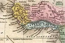 Image 32Liberia on a 1839 map of West Africa (from History of Liberia)