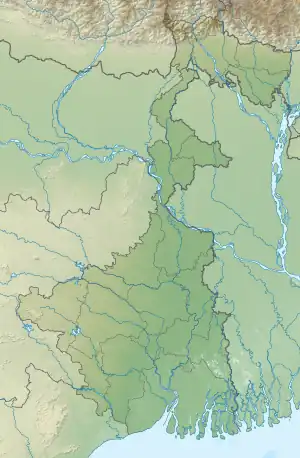 Map showing the location of Arabari Forest Range