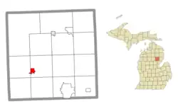 Location within Ogemaw County