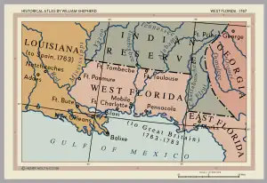 Image 5The expanded West Florida territory in 1767. (from History of Florida)