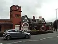 The station building, viewed from the main road.