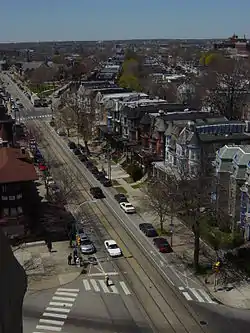 West Philadelphia, looking west from Calvary United Methodist Church at 48th Street and Baltimore Pike