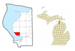 Location within Emmet County