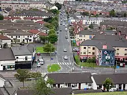 Westland Road in the Bogside, viewed from the city wall (31 July 2007)