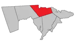 Location within Westmorland County, New Brunswick.