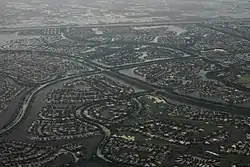 Weston as seen from the air in 2013.