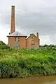 Westonzoyland Pumping Station, viewed from the River Parrett Trail