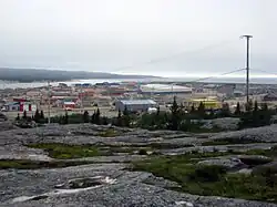 Partial view of the village, as seen from the hills to the east