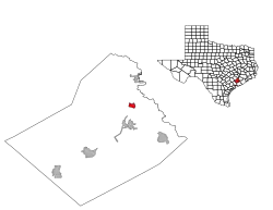 Location of Hungerford, Texas