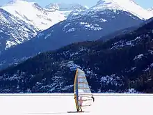 Ice sailing in Whistler.