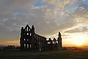 Whitby Abbey at sunset