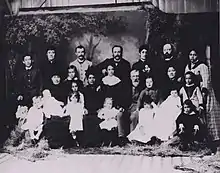 Photograph of Widemann and family, 1886