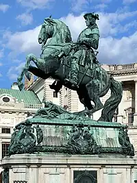 Prince Eugene Monument on Heldenplatz in Vienna