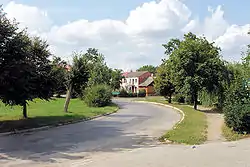 Street near the centre of Gniewoszów