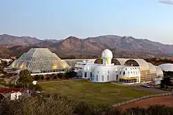 Biosphere 2 sits on a sprawling 40-acre (16-hectare) science campus that is open to the public.