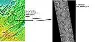 MOLA and CTX image of Barabashov Crater