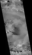 Mie Crater, as seen by CTX camera (on Mars Reconnaissance Orbiter). Viking II landed near Mie Crater in 1976.