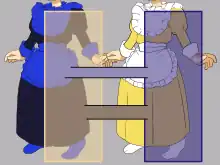 Two ways in which the photograph of The dress may be perceived: blue and black under a yellow-tinted illumination (left figure) orwhite and gold under a blue-tinted illumination (right figure).