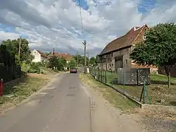 Road with houses