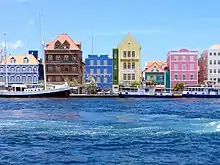 Several colorful buildings on the seafront