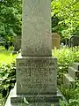 William Flockhart Grave front plinth with inscription