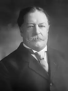 Black-and-white photographic portrait of William Howard Taft