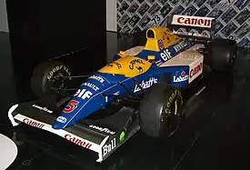 Mansell's Williams FW14B from 1992 season in display